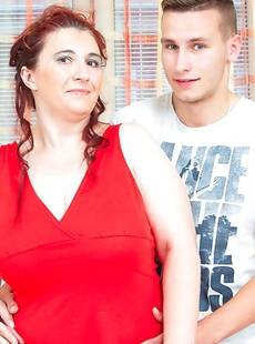 Naughty BBW fooling around with her toy boy