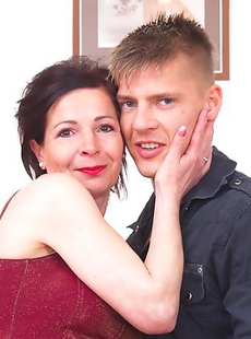 Naughty housewife playing with her horny toy boy