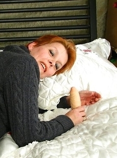 Naughty housewife playing with her pussy