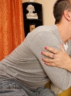 Chubby mama fucking her boy toy