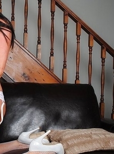 mature babe in lingerie playing with herself