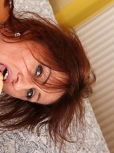 Naughty housewife playing all alone