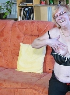 Naughty housewife playing all alone