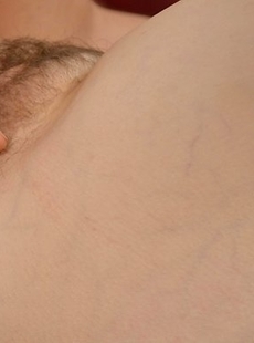 Horny hairy housewife masturbating