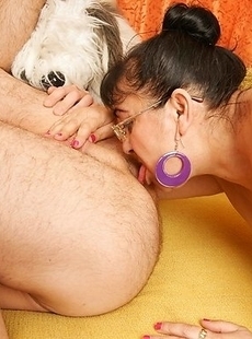 Chubby mama fucking her boy toy