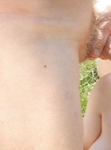 This dirty old man loves to do a horny teen outside