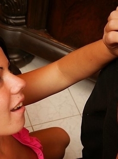 Hot babe doing a dirty old man