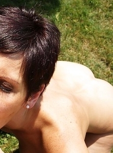 Three old and young lesbians enjoying the sun