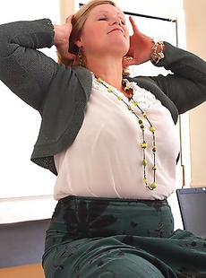 Naughty mature secretary getting dirty