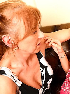 Horny old and young lesbian lovers make out