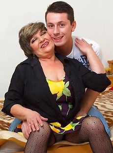 Naughty mature lady playing with hertoy boy